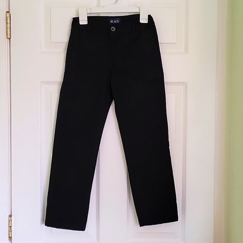 Children's PLACE Boy's uniform stretch Chino pants - black, size 7
